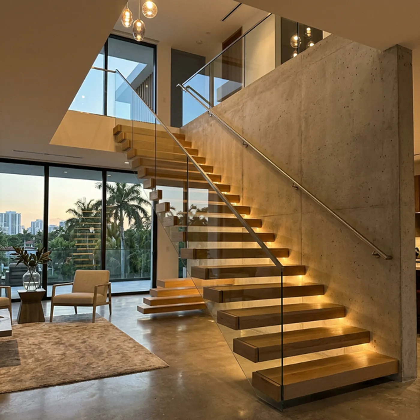 Structural wall reinforcement for floating stairs in Toronto