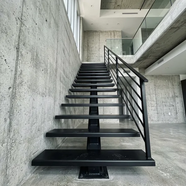 Industrial Steel Beam Floating Stairs