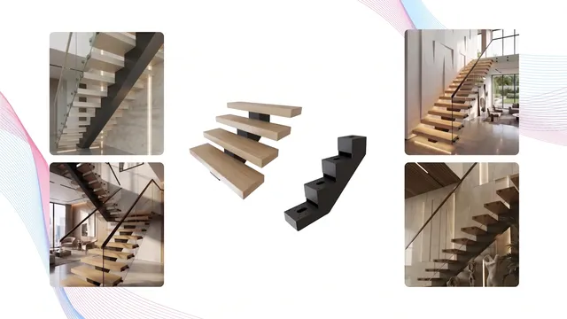 Minimalistic ARC floating stair beam configuration in Toronto